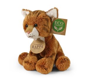 Rappa Plush cat sitting red 14 cm ECO-FRIENDLY
